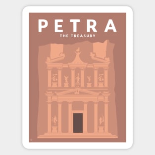 Treasury at Petra Travel Poster Sticker